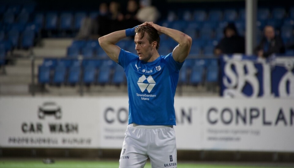 FANT IKKE NETTMASKENE: Sebastian Heimvik Haugland misbrukte en god mulighet i førsteomgangen. Det skulle vise seg å bli det nærmeste Hødd var å score et mål mandag.